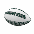 Logo Brands MI State Repeating Mini-Size Rubber Football 172-93MR-3